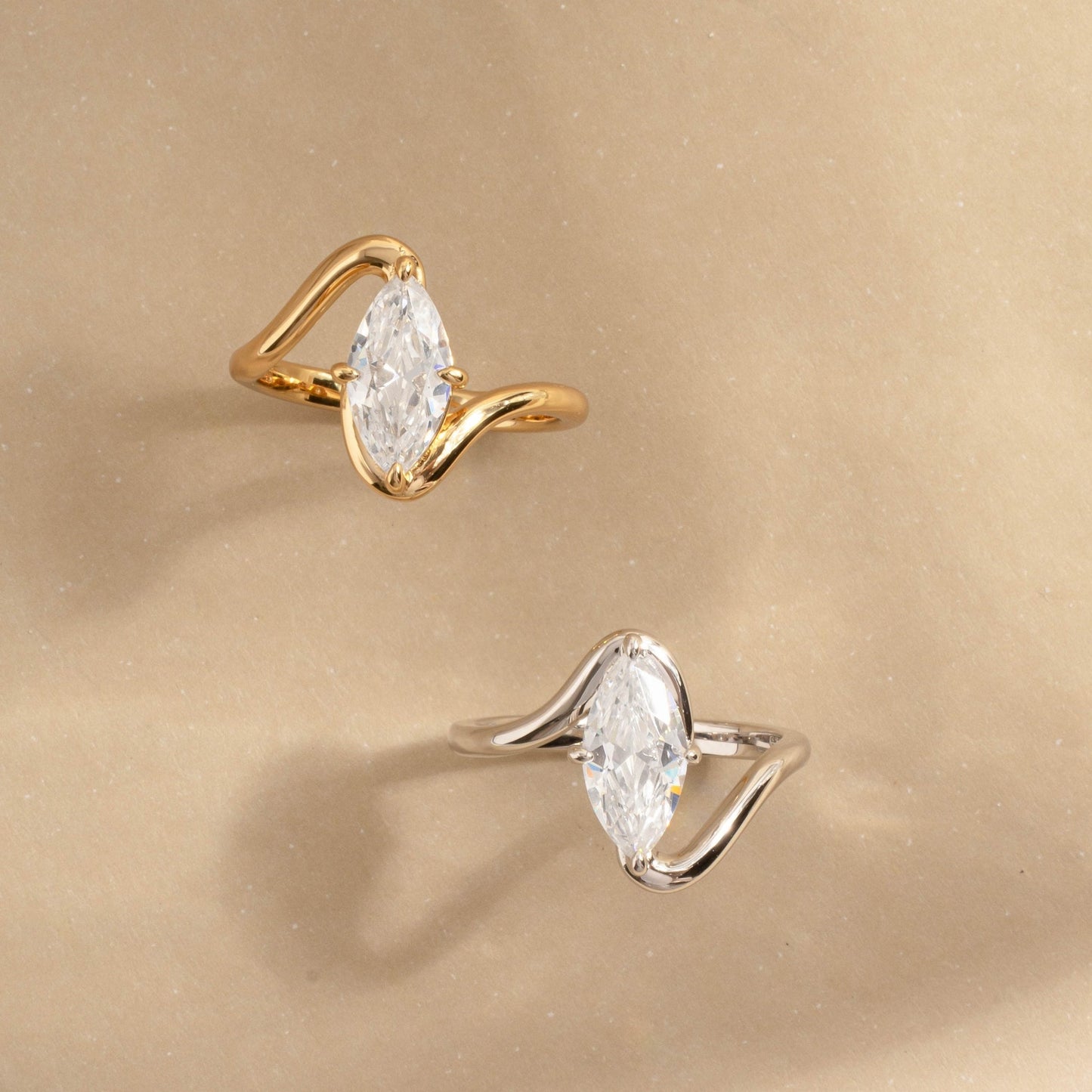 Dainty Marquise Swirl Ring
