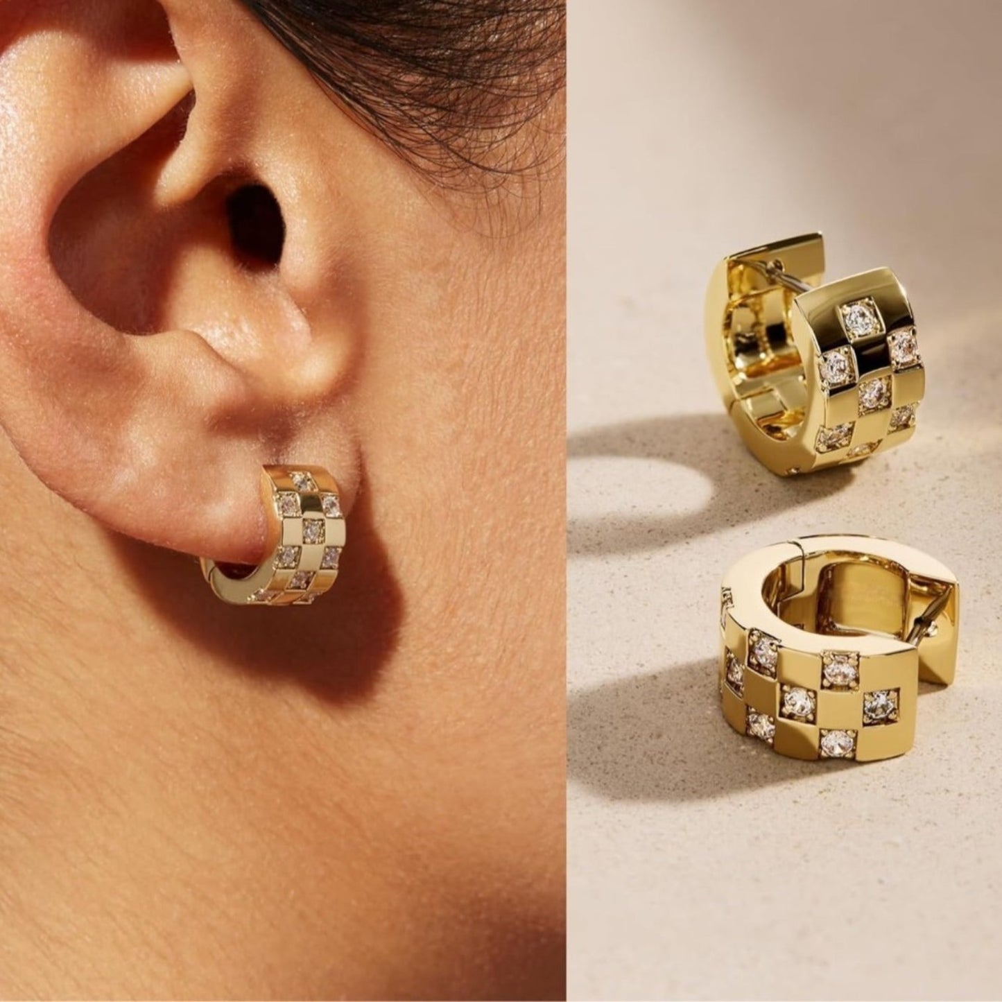 Sparkling Cubic Zirconia Small Hoop Earrings