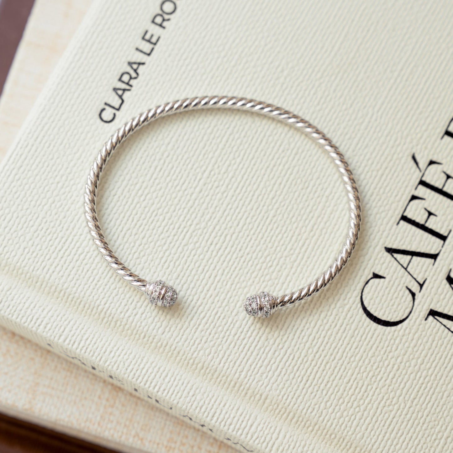 Gold Twisted Cuff Bangle Bracelet