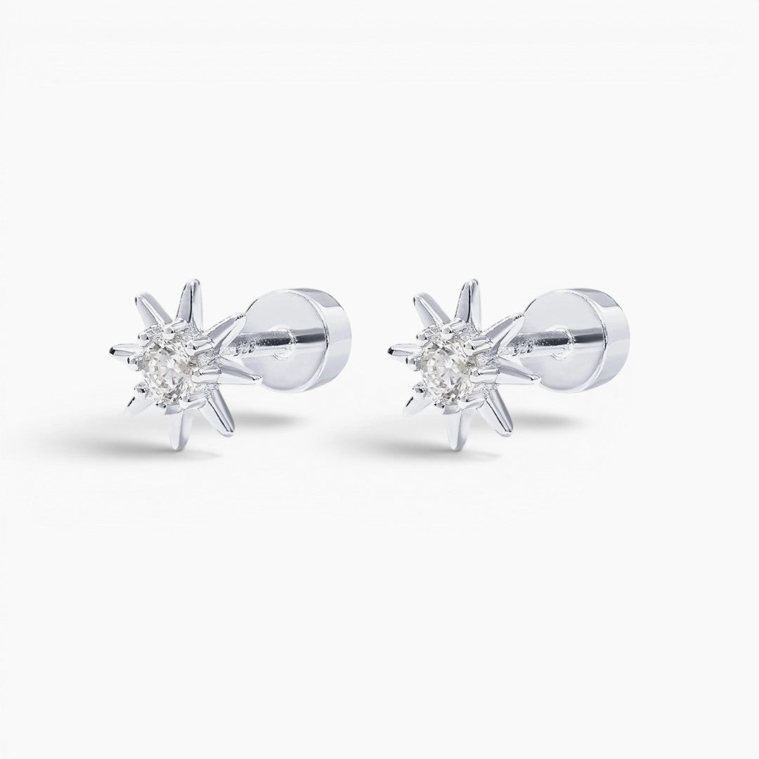 Celestial Star Flat Back Stud Earrings
