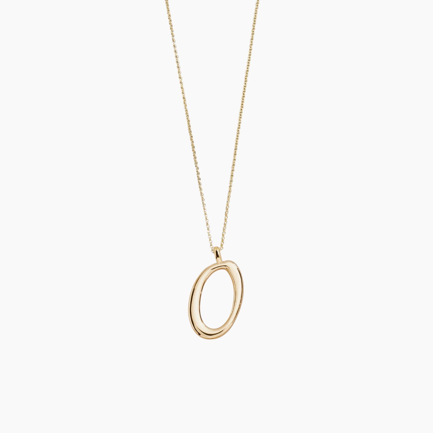 Gold Script Initial Necklace