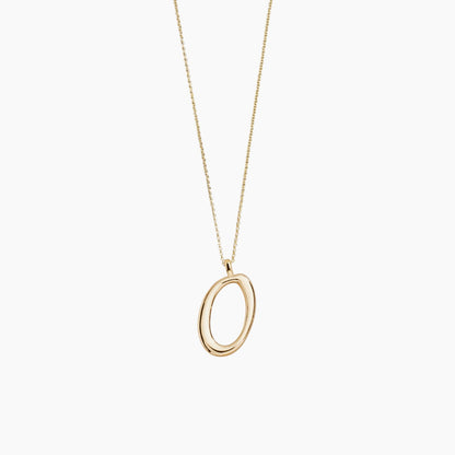 Gold Script Initial Necklace