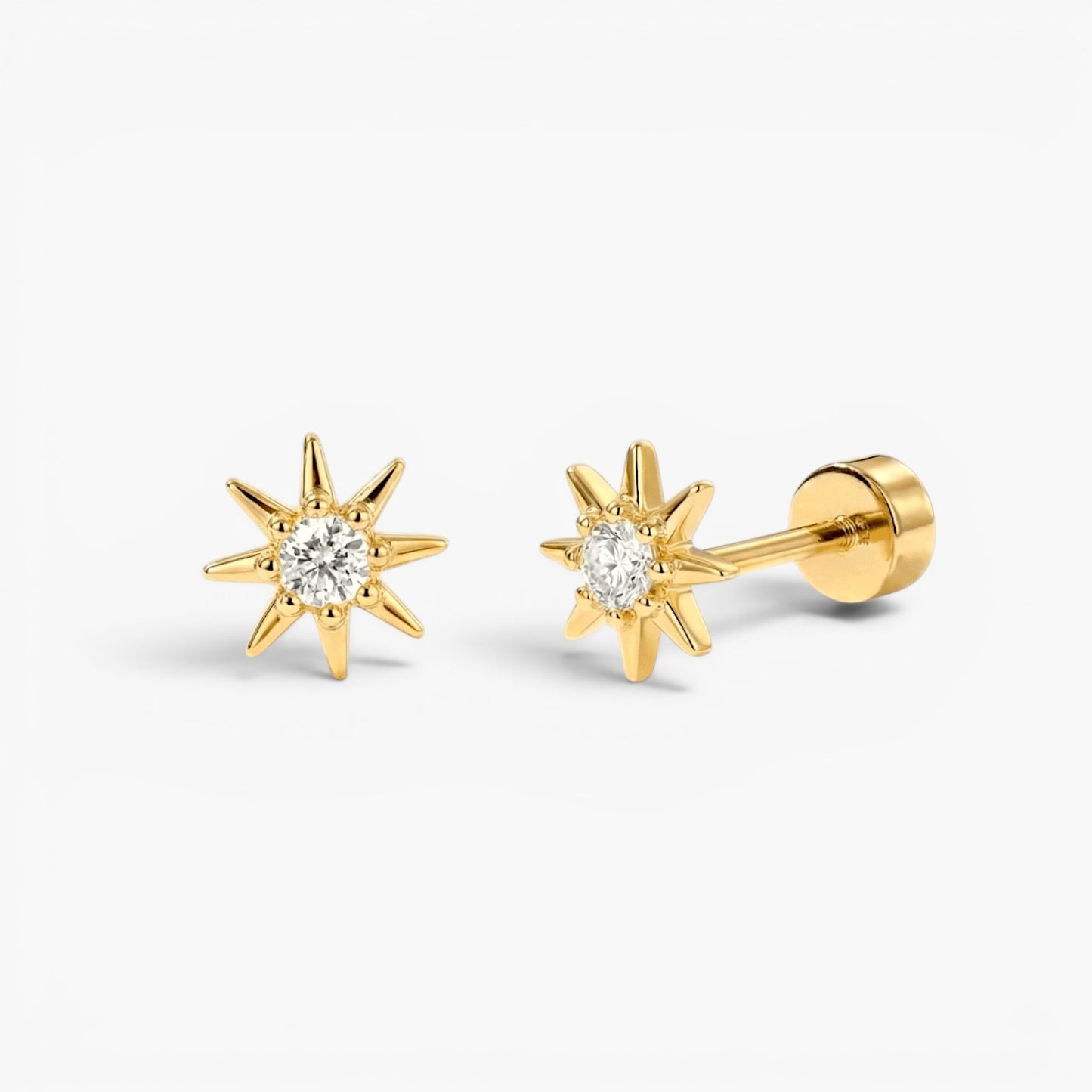 Celestial Star Flat Back Stud Earrings