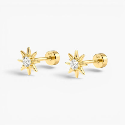Celestial Star Flat Back Stud Earrings