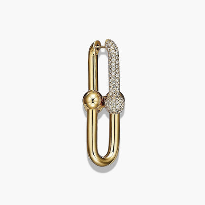 Pavé Diamond Link Statement Earrings