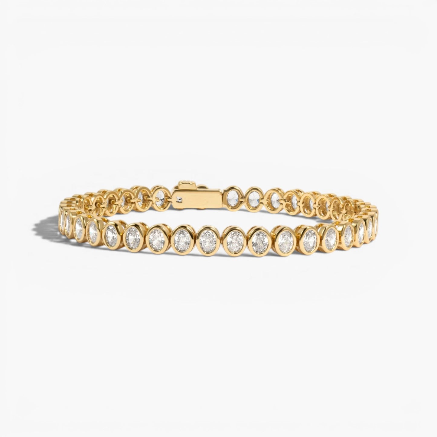 Dainty Oval Bezel CZ Tennis Bracelet