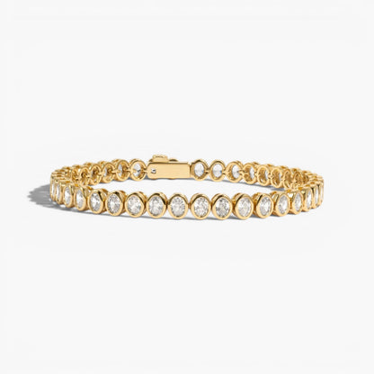 Dainty Oval Bezel CZ Tennis Bracelet