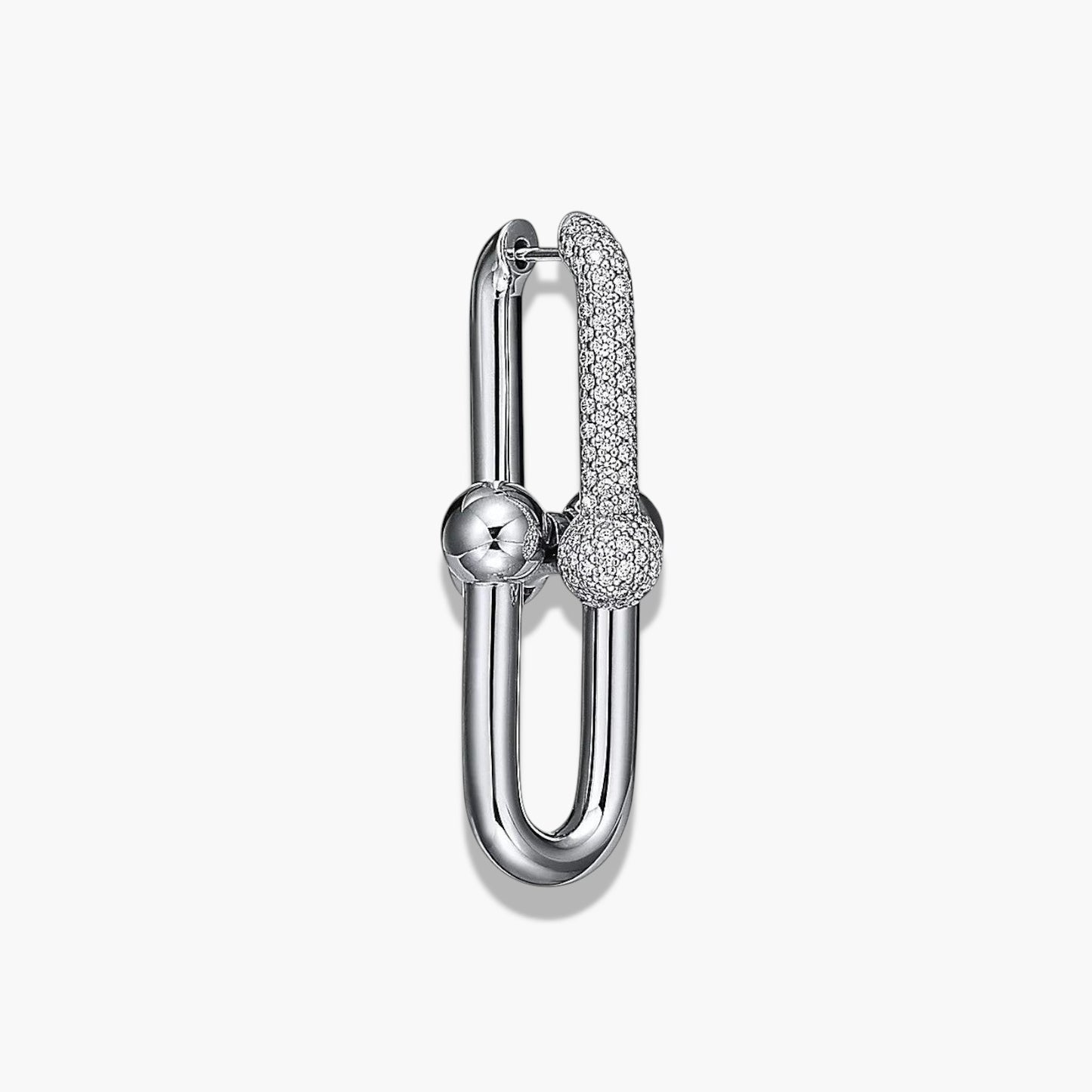Pavé Diamond Link Statement Earrings