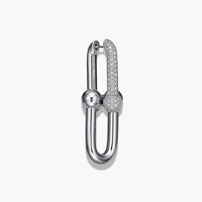 Pavé Diamond Link Statement Earrings