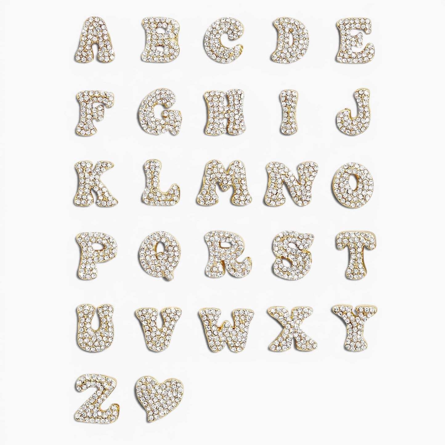 Personalized Pavé Bubble Letter Double Strand Bracelet