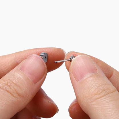 Pavé Cubic Zirconia Flat Back Stud Earrings Set