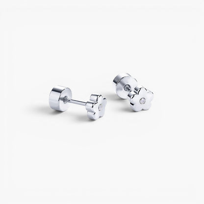 Floral Flat Back Stud Earrings