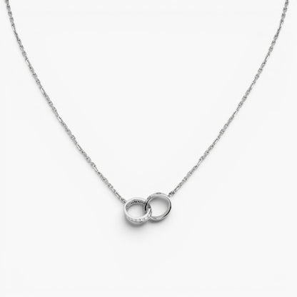 Interlocking Love Ring Pendant Necklace