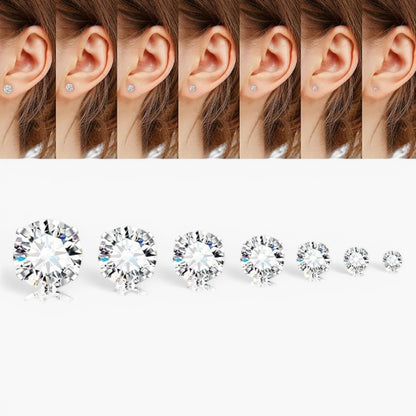 Pavé Cubic Zirconia Flat Back Stud Earrings Set