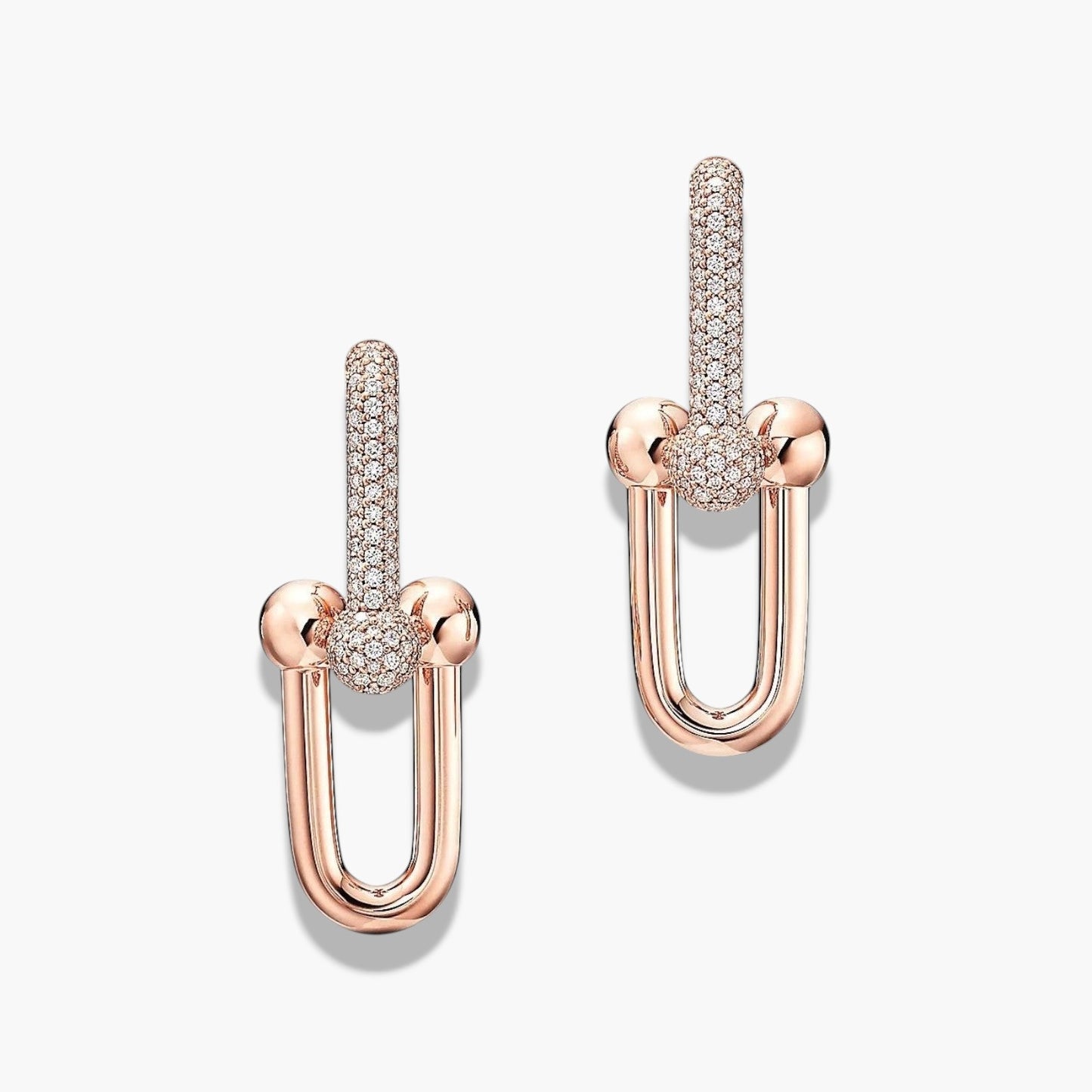 Pavé Diamond Link Statement Earrings