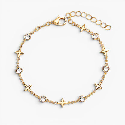 Solène Star Charm Layered Anklet Set