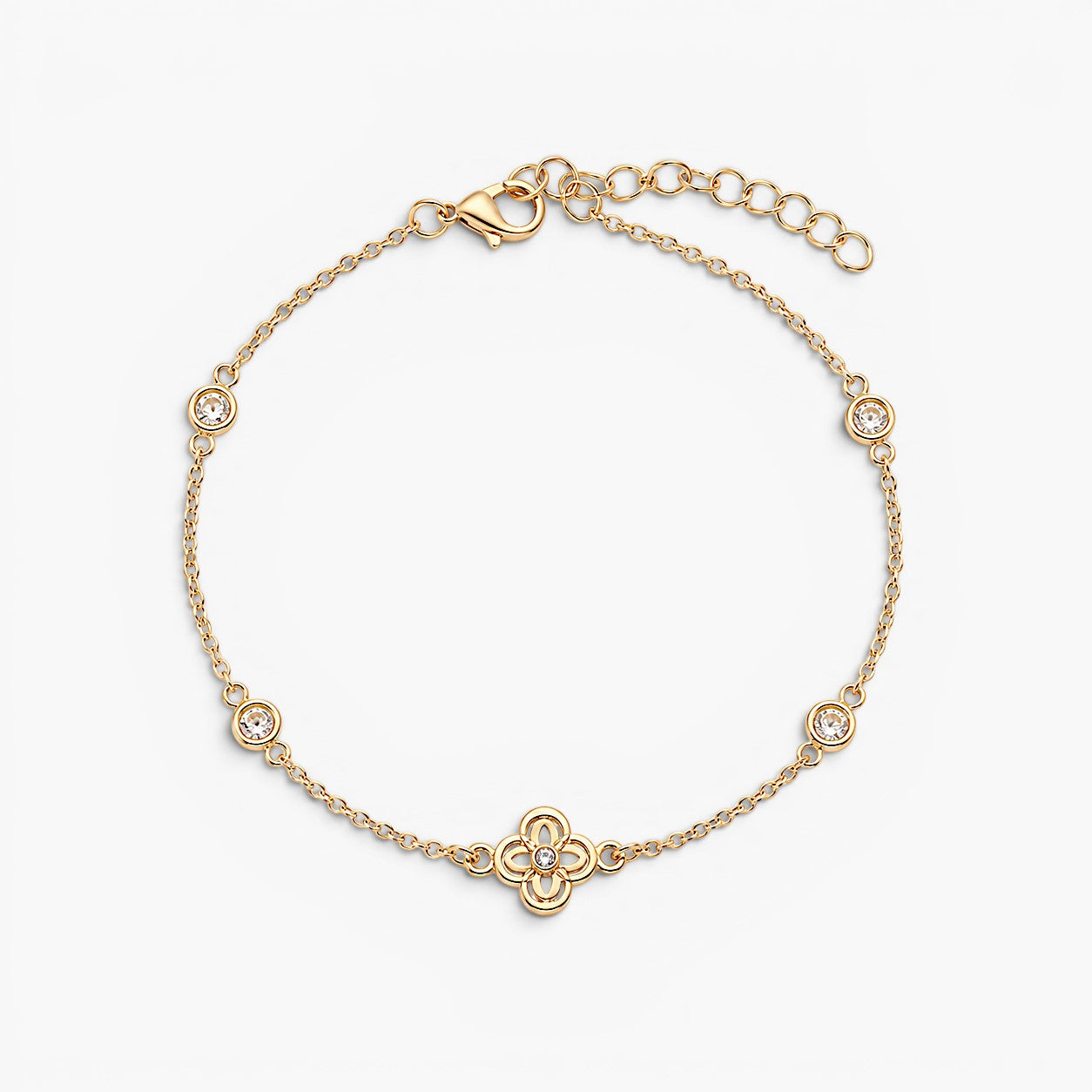Marielle Clover Layered Anklet Set