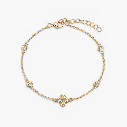 Marielle Clover Layered Anklet Set