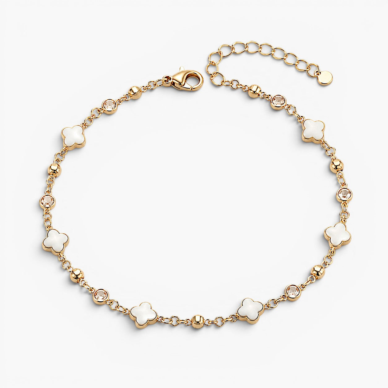 Marielle Clover Layered Anklet Set
