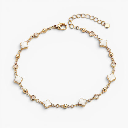 Marielle Clover Layered Anklet Set