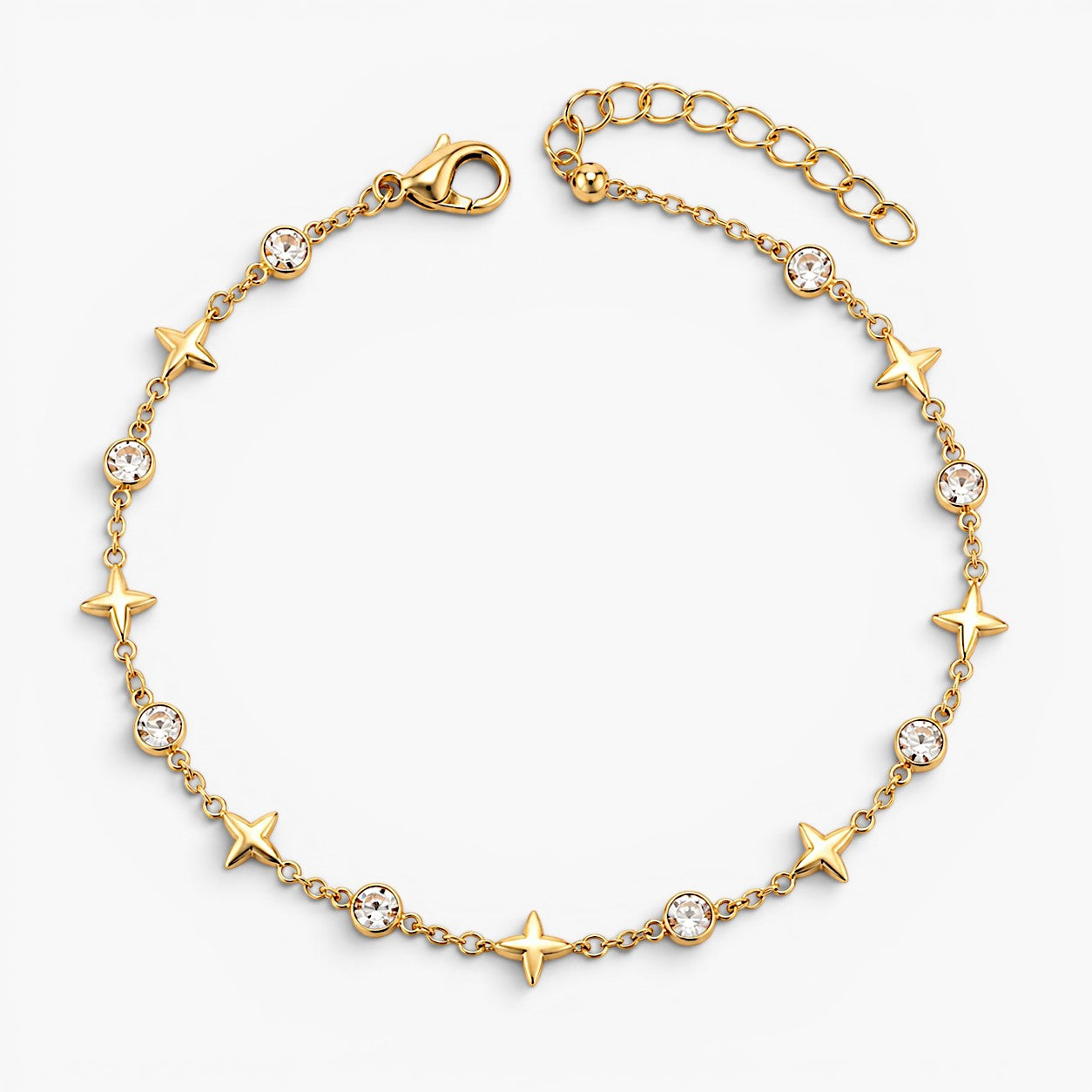 Beach Star Layered Anklet Set