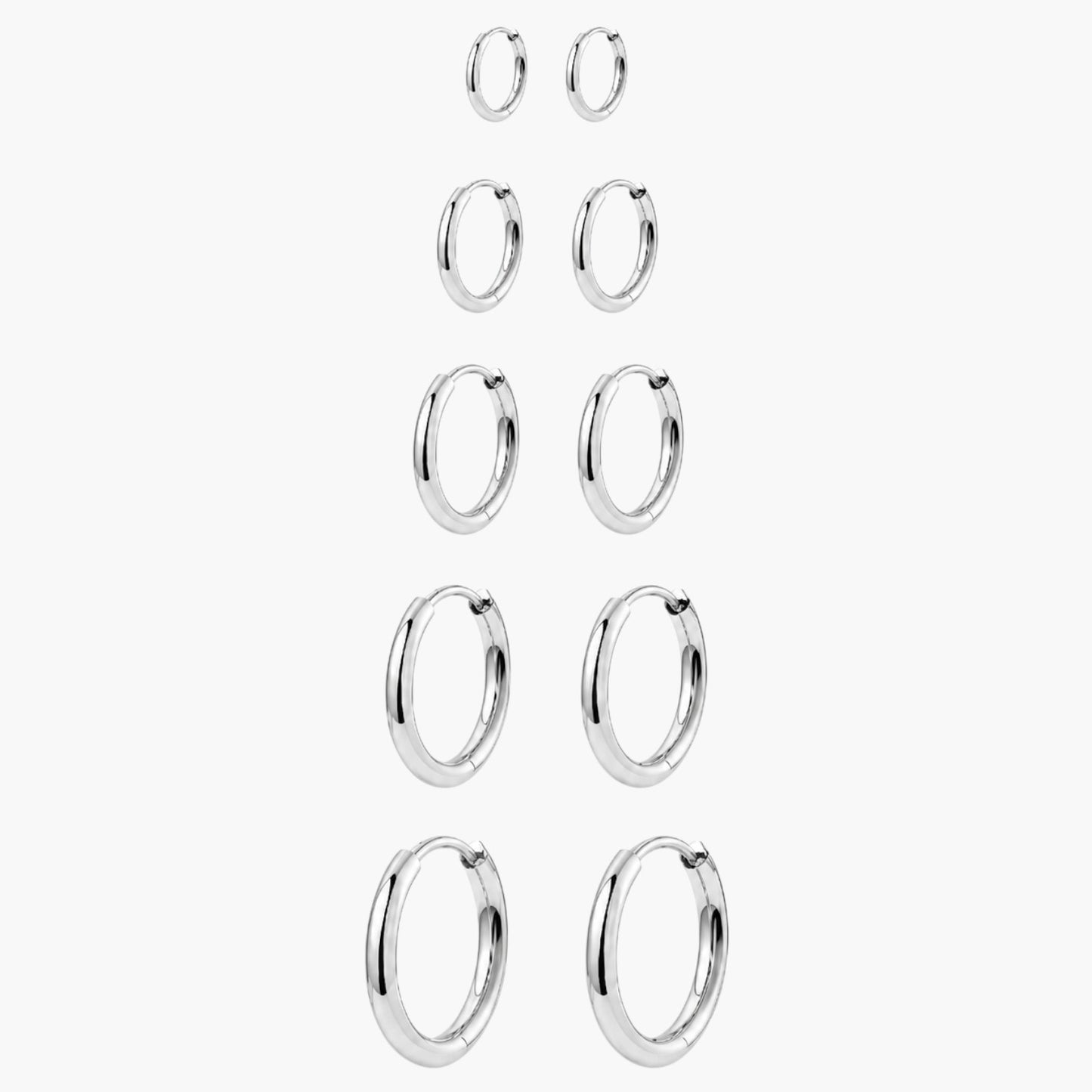Everyday Huggie Hoop Earrings Stack Set