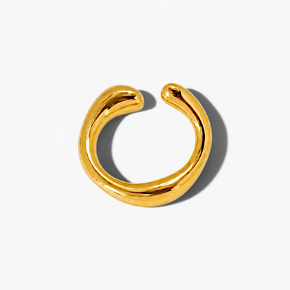 Sculptural Gold Ear Cuff for Cartilage Styling