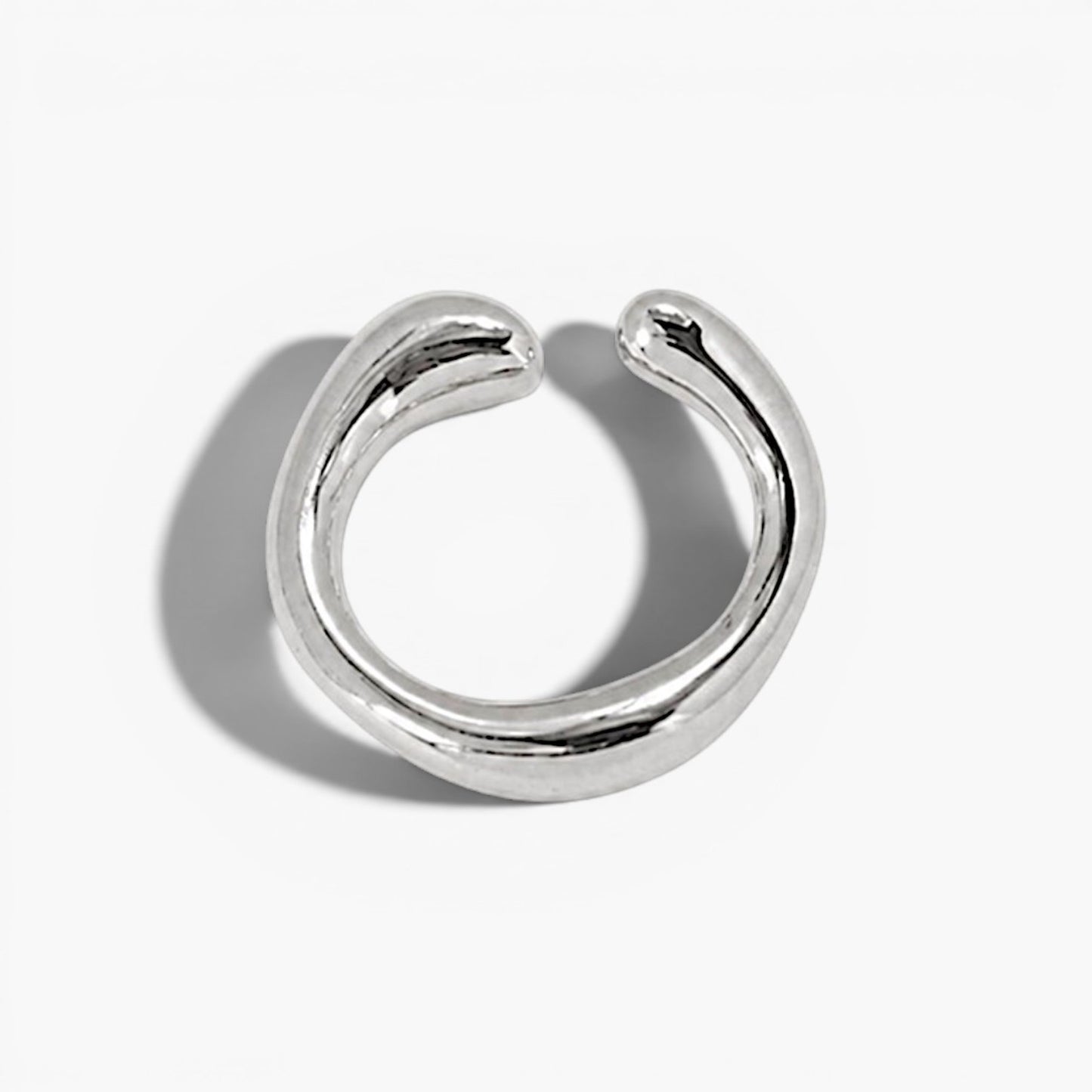 Sculptural Gold Ear Cuff for Cartilage Styling
