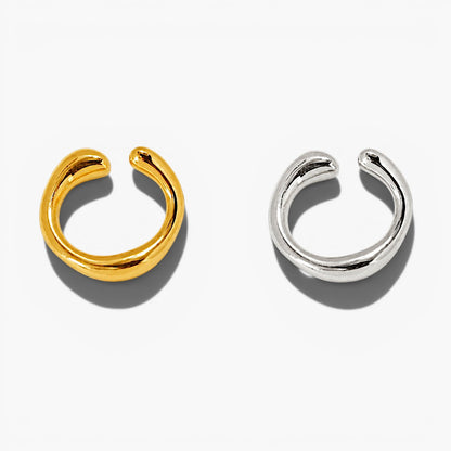 Sculptural Gold Ear Cuff for Cartilage Styling