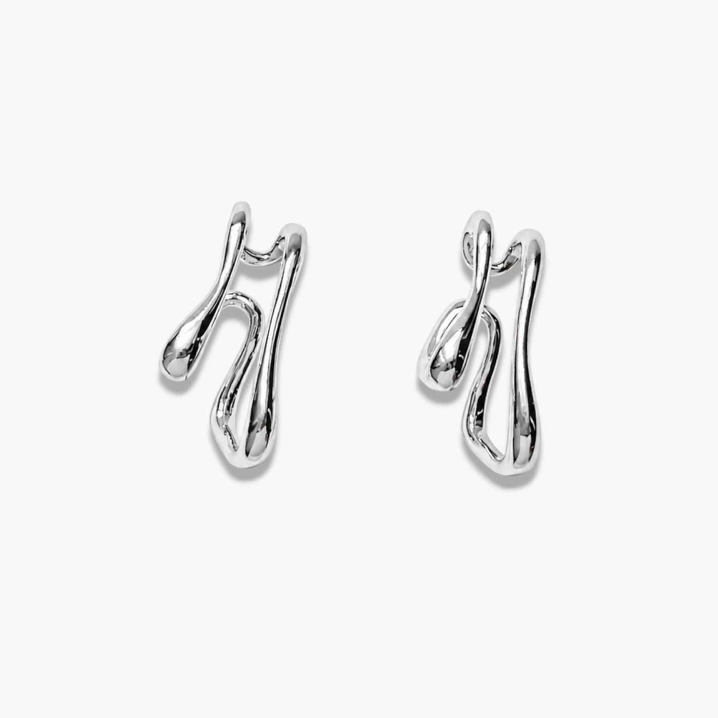 Sculptural Gold Ear Lobe Cuff Earrings