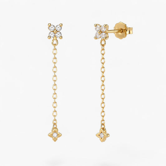 Vintage Crystal Teardrop Earrings