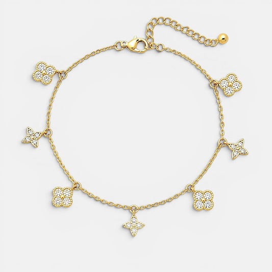 Dainty Glimmer Charm Bracelet