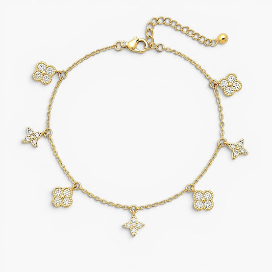 Dainty Glimmer Charm Bracelet