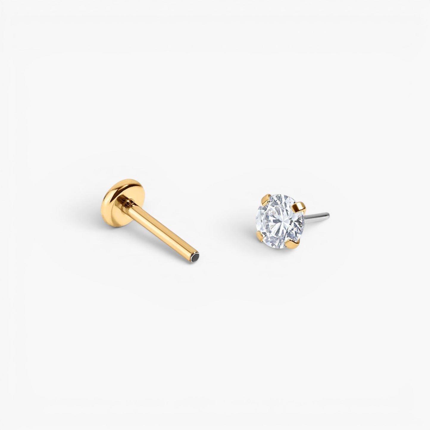 Minimal Flat Back Stud Earrings Trio Set
