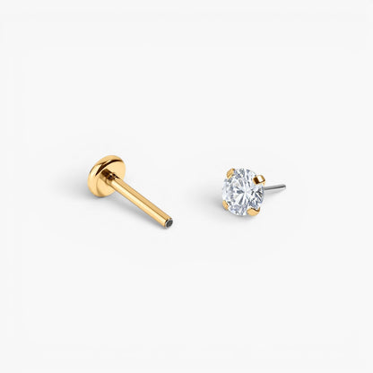 Minimal Flat Back Stud Earrings Trio Set