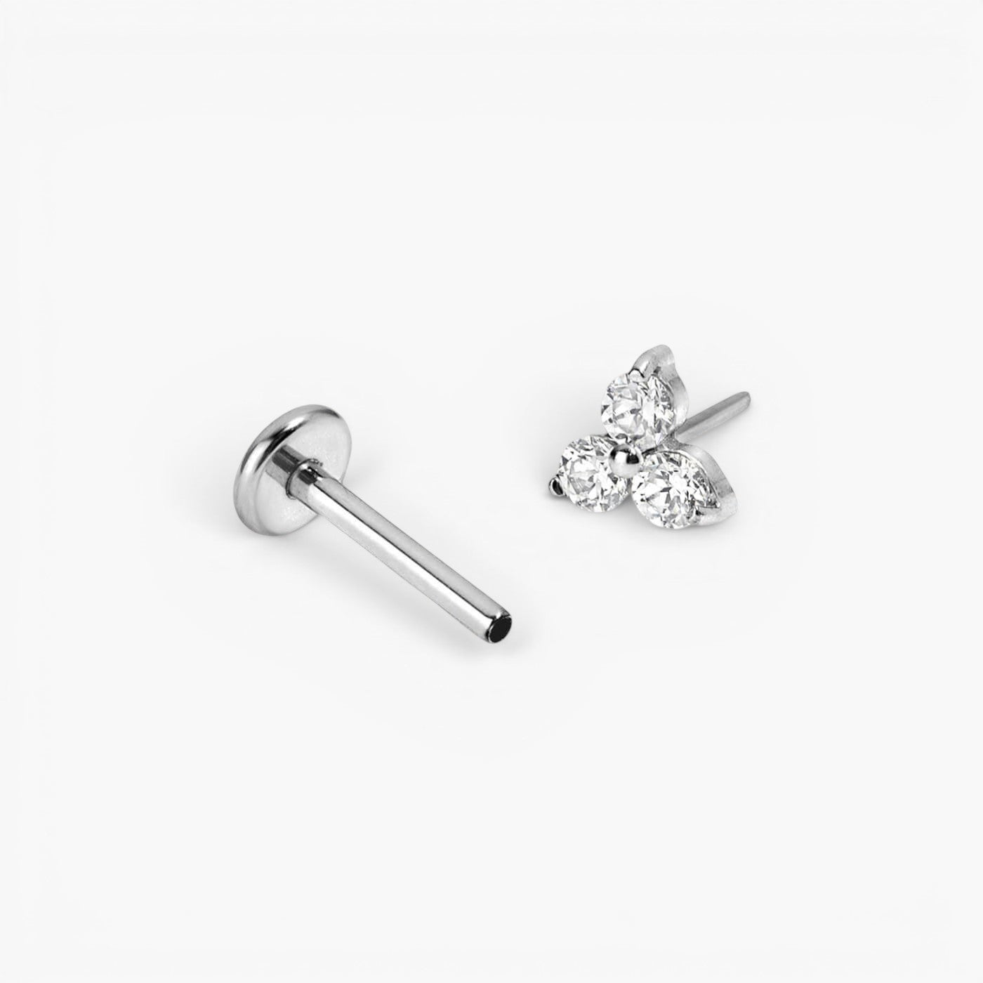 Minimal Flat Back Stud Earrings Trio Set