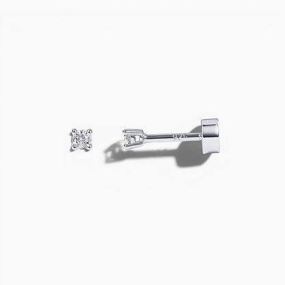 Gold Diamond Flat Back Stud Earrings