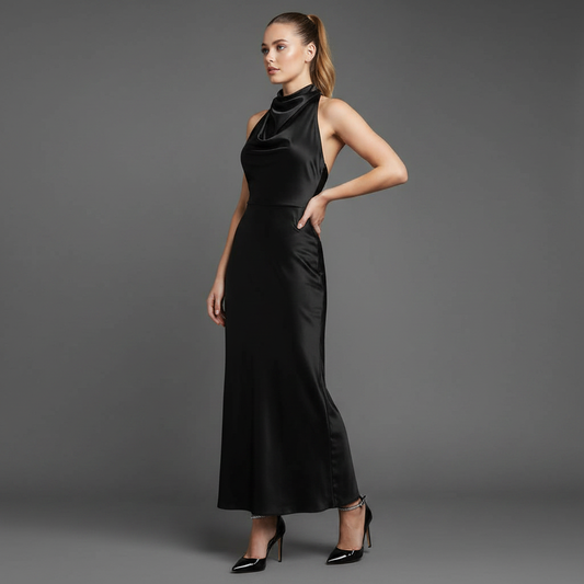 Halter Midi Dress | Women's Wedding Guest & Cocktail Dress