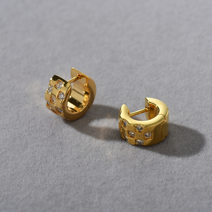 Sparkling Cubic Zirconia Small Hoop Earrings