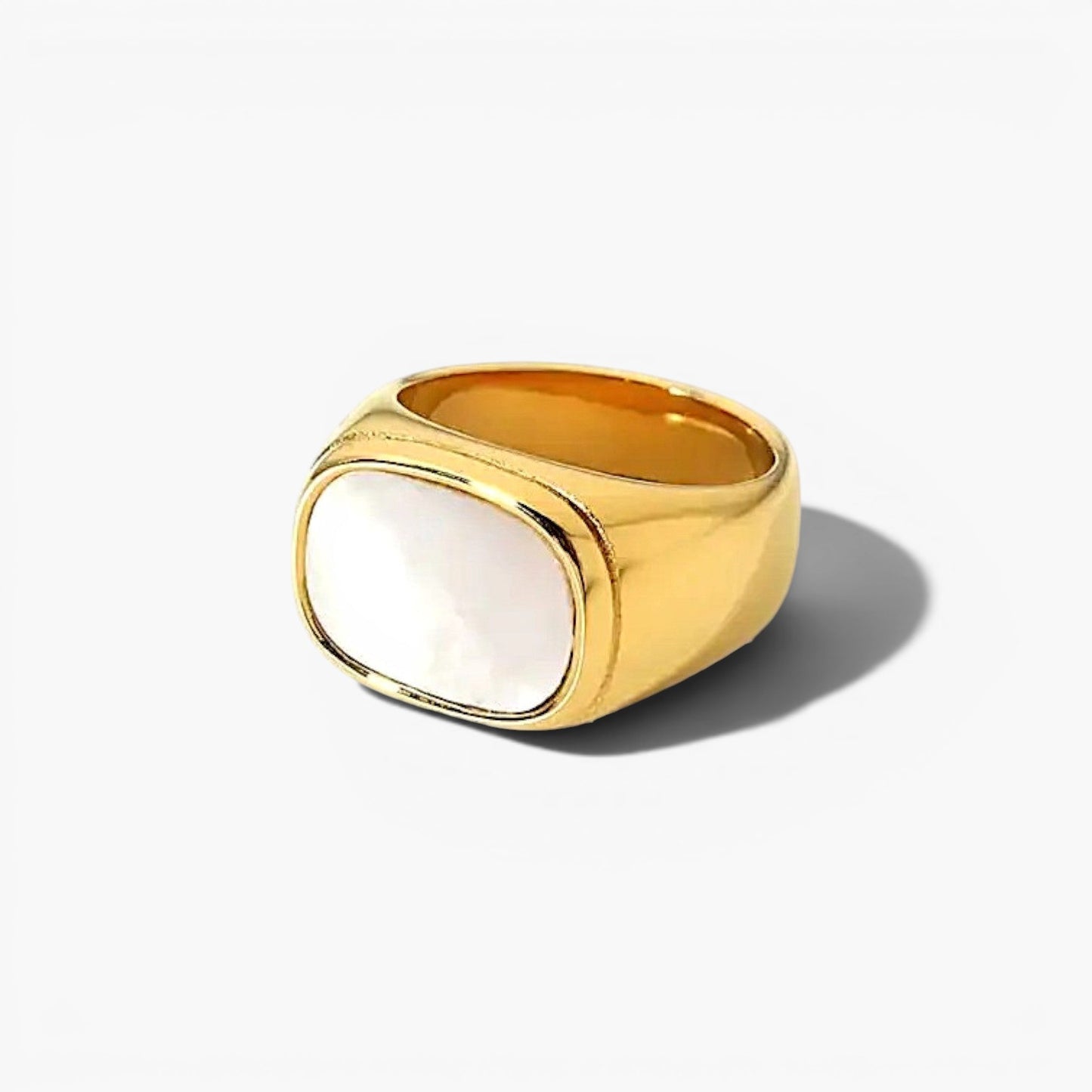 Gold Shell Statement Ring