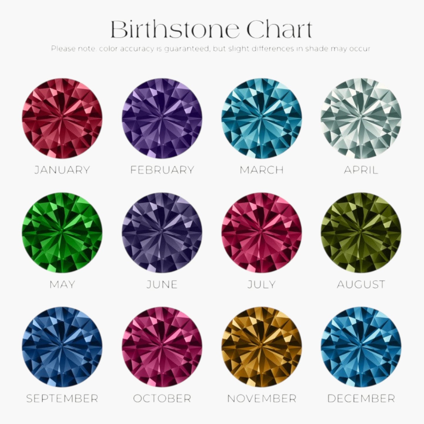 Personalized Teardrop Birthstone Name Necklace