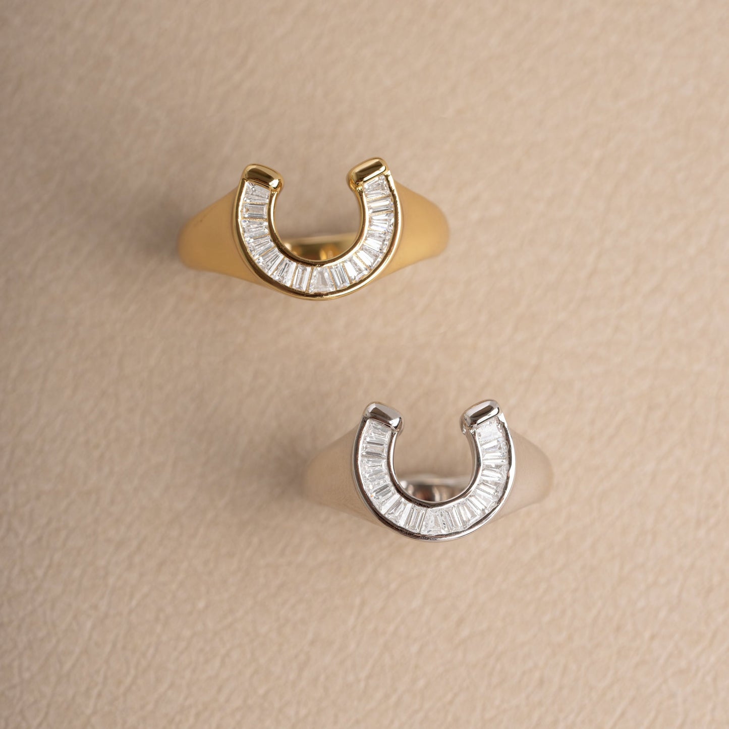 Lucky Gold Horseshoe Statement Ring