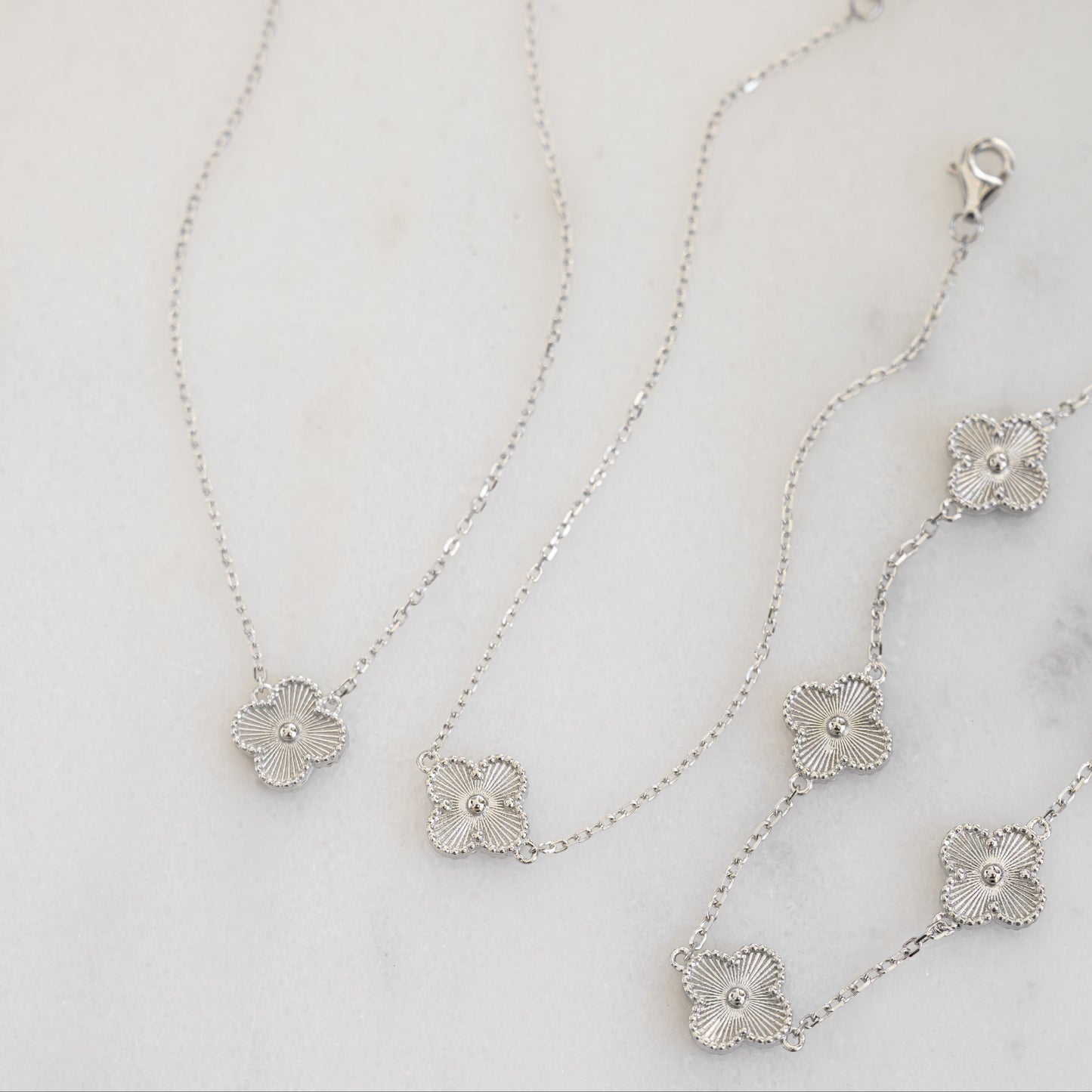 Lucky Four Leaf Clover Charm Necklace