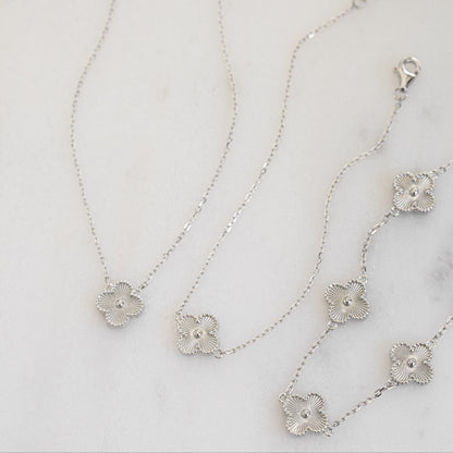 Lucky Four Leaf Clover Charm Necklace