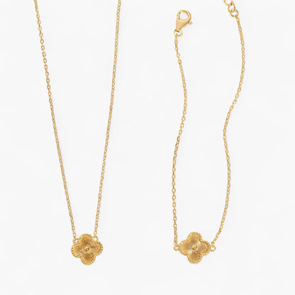 Lucky Four Leaf Clover Charm Necklace