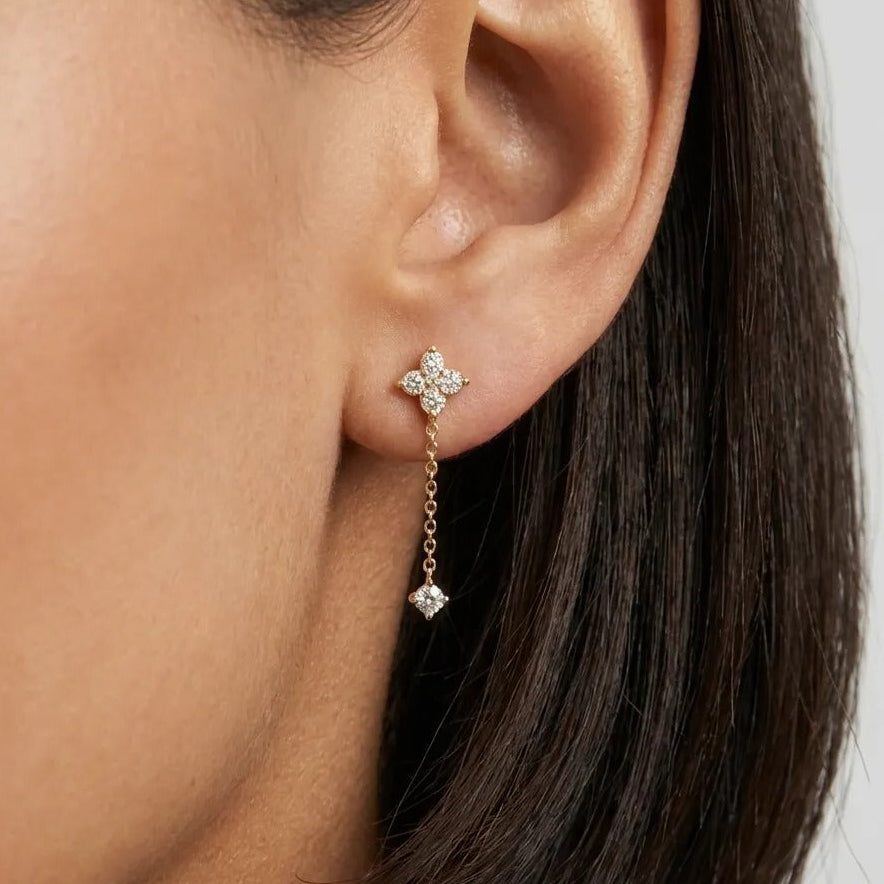 Vintage Crystal Teardrop Earrings