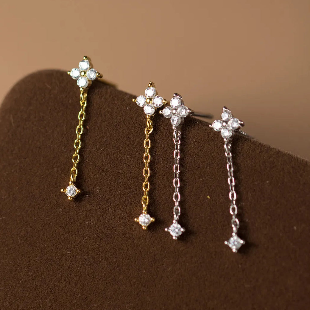 Vintage Crystal Teardrop Earrings