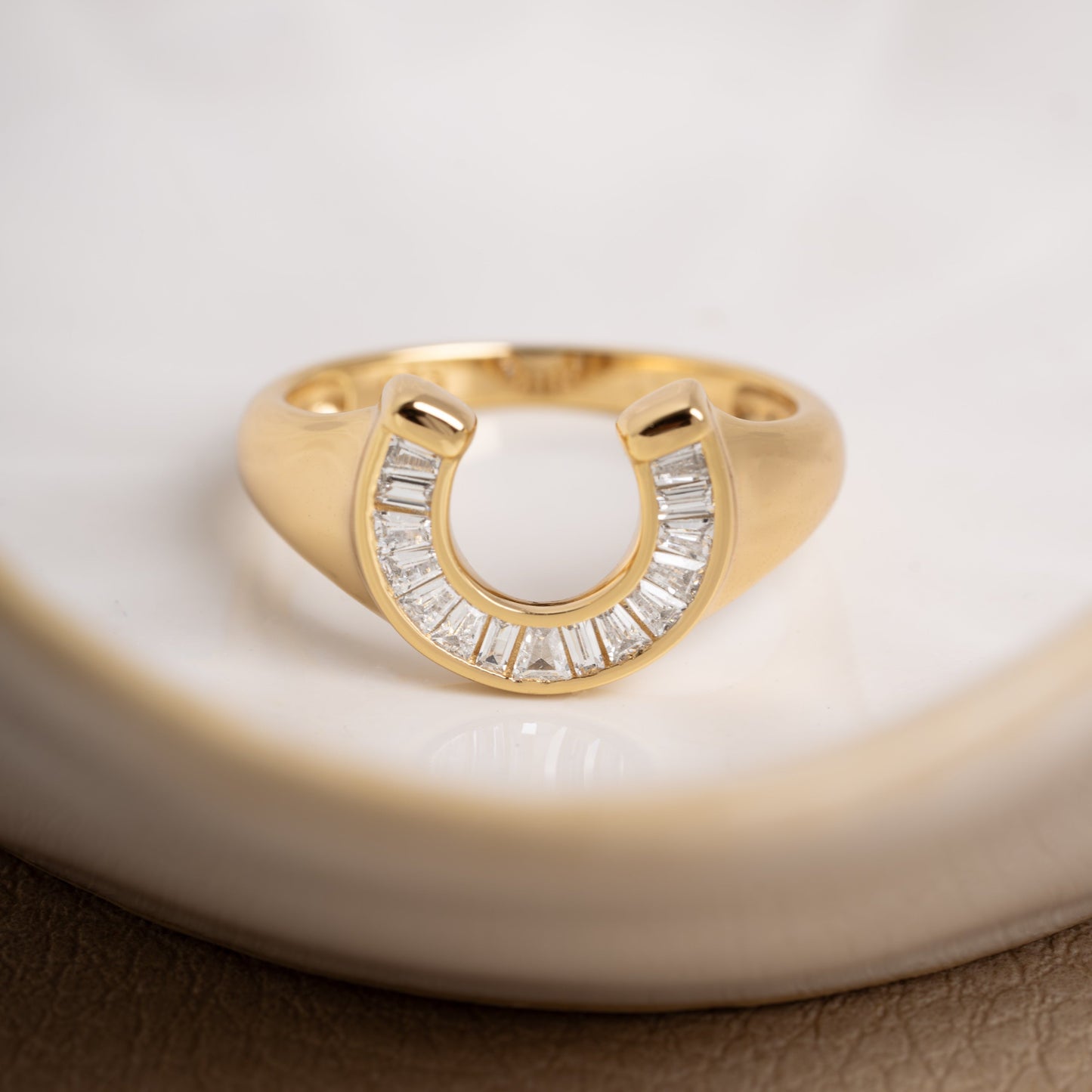 Lucky Gold Horseshoe Statement Ring