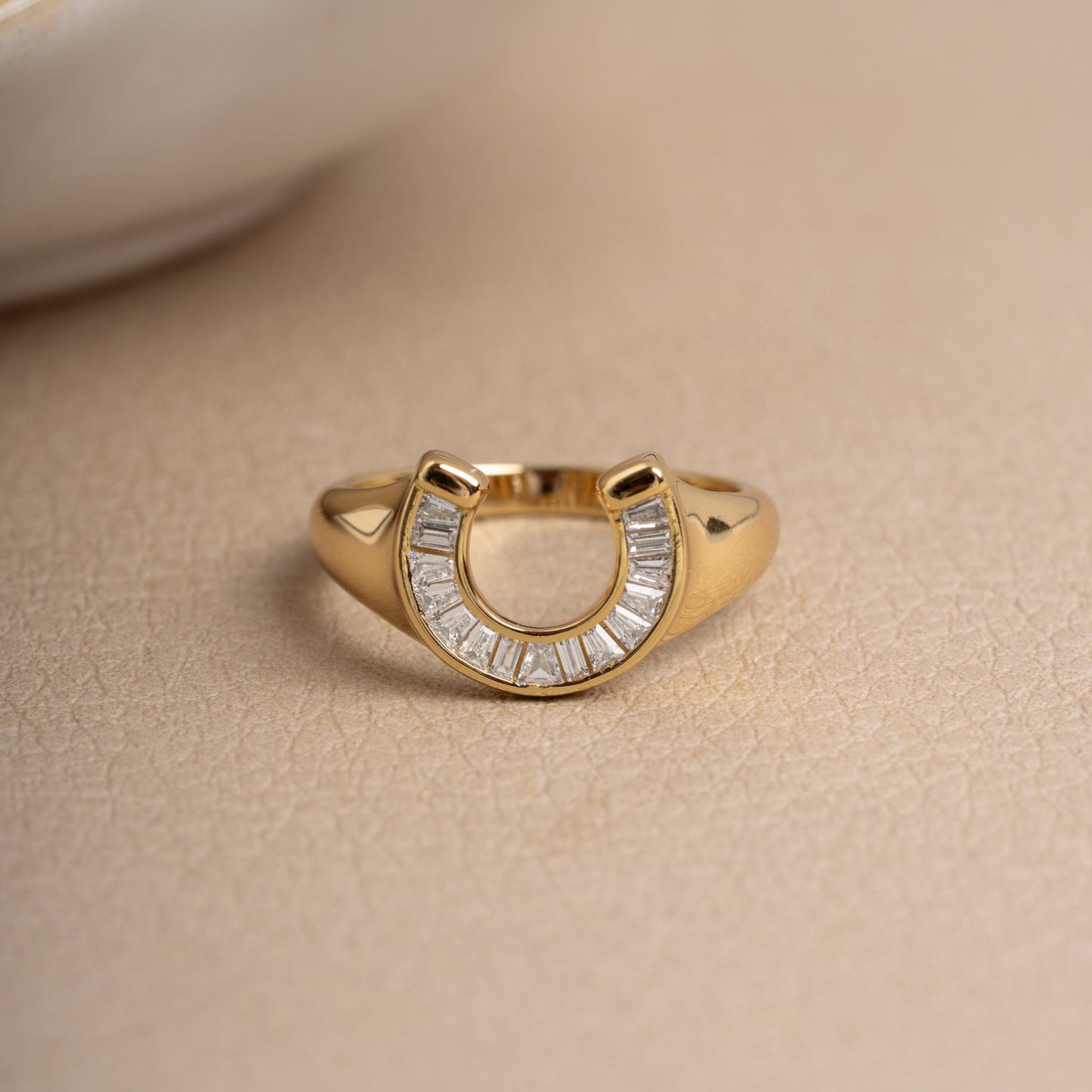 Lucky Gold Horseshoe Statement Ring