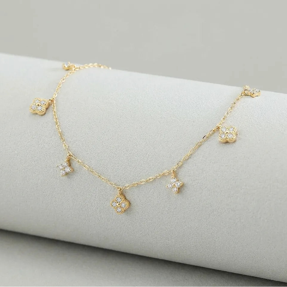 Dainty Glimmer Charm Bracelet